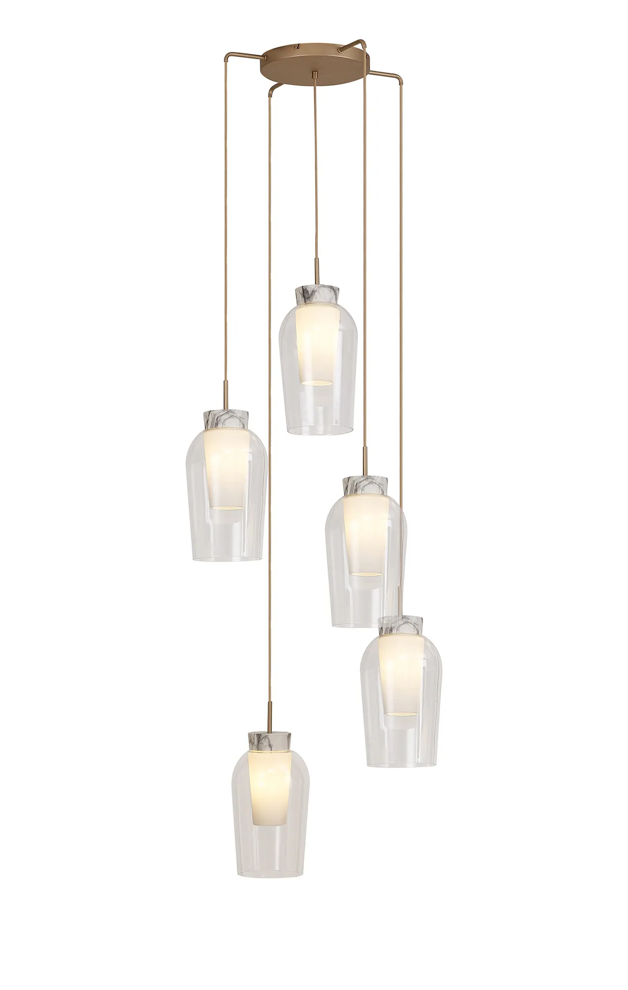 Nora Gold Ceiling Lights Mantra Multiple Pendant